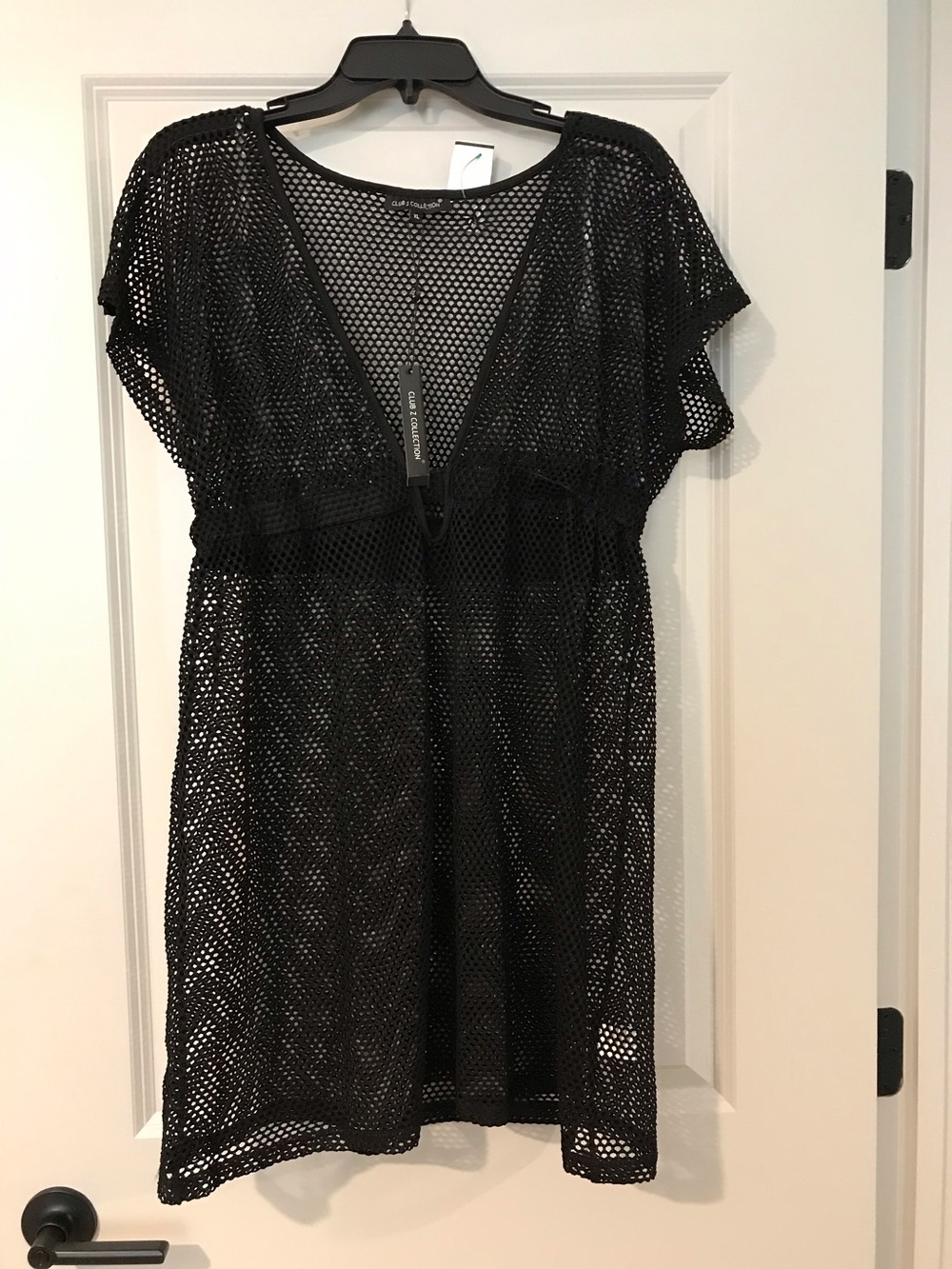 NWT-Black Mesh Cover-Up Dress